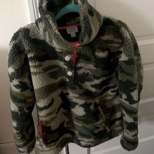 Jcrew camo fleece